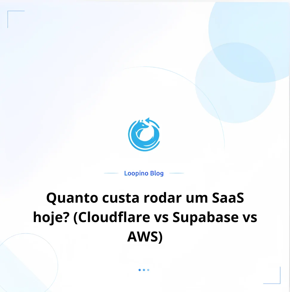 Quanto custa rodar um SaaS hoje? (Cloudflare vs Supabase vs AWS)